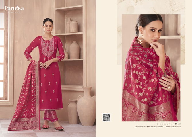 Noorani By Parnika Silk Jacquard Designer Salwar Suits Catalog